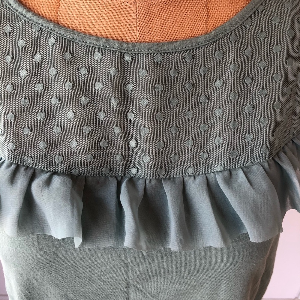 LOFT Dot Ruffle Tank - Picture 2 of 7